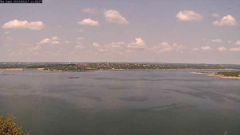 Lake Travis webcam, August 17, 2015 10:35 AM CT