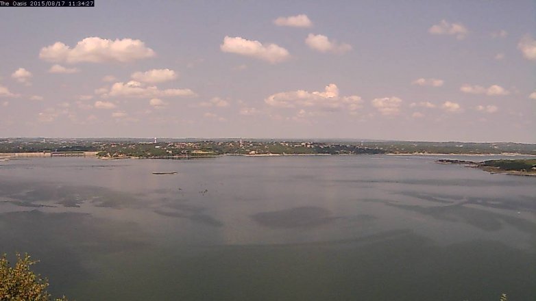 Lake Travis webcam, August 17, 2015 10:40 AM CT
