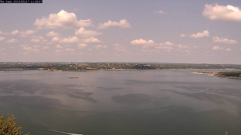 Lake Travis webcam, August 17, 2015 10:45 AM CT