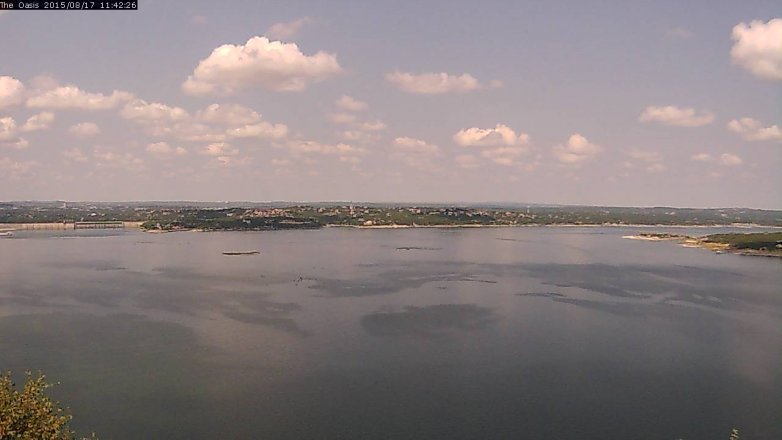 Lake Travis webcam, August 17, 2015 10:50 AM CT