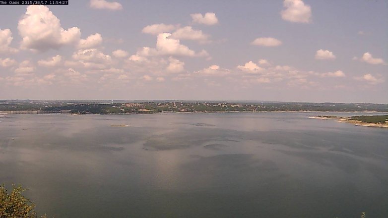 Lake Travis webcam, August 17, 2015 11:00 AM CT