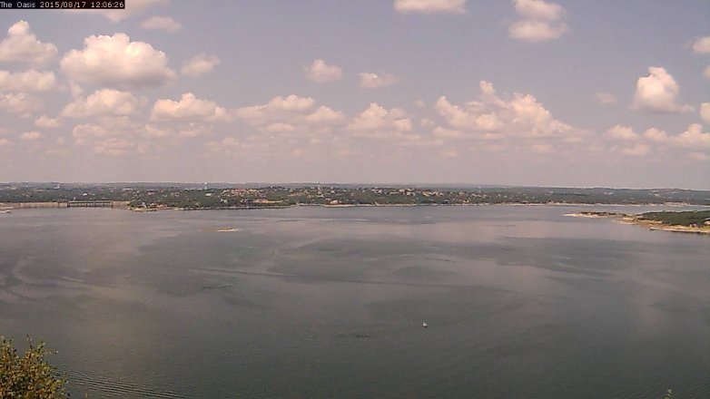 Lake Travis webcam, August 17, 2015 11:10 AM CT