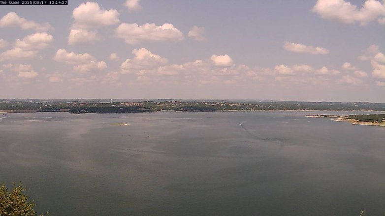 Lake Travis webcam, August 17, 2015 11:20 AM CT