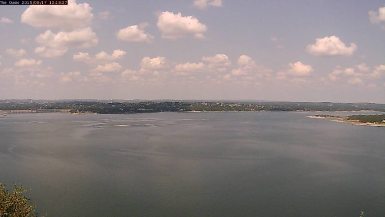 Lake Travis webcam, August 17, 2015 11:25 AM CT