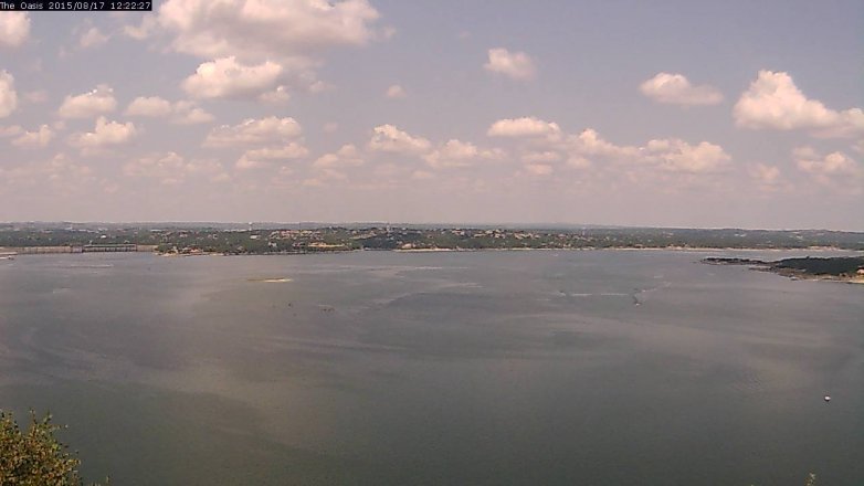Lake Travis webcam, August 17, 2015 11:30 AM CT