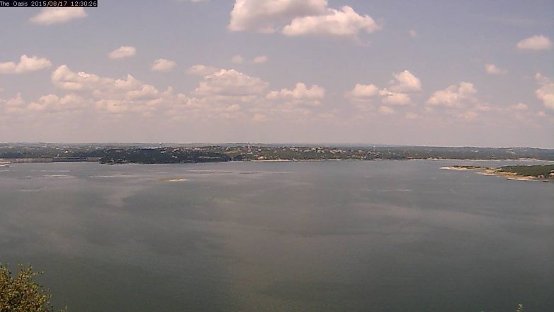Lake Travis webcam, August 17, 2015 11:35 AM CT
