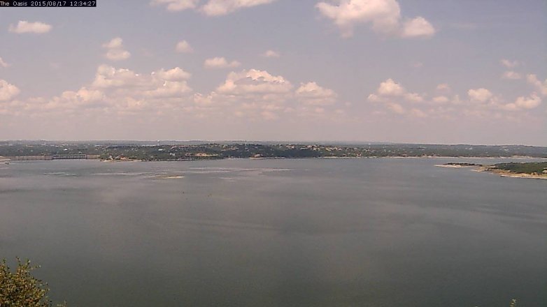 Lake Travis webcam, August 17, 2015 11:40 AM CT