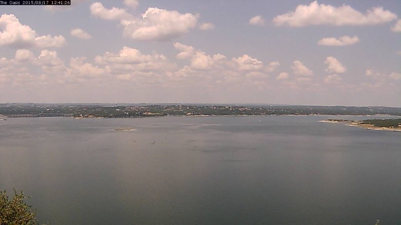 Lake Travis webcam, August 17, 2015 11:50 AM CT