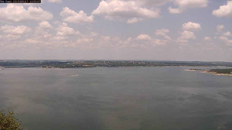 Lake Travis webcam, August 17, 2015 12:00 PM CT