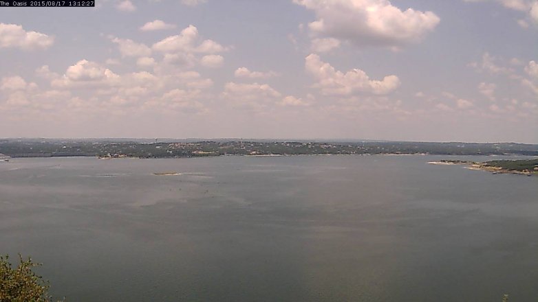 Lake Travis webcam, August 17, 2015 12:20 PM CT