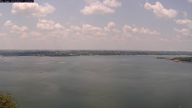 Lake Travis webcam, August 17, 2015 12:25 PM CT