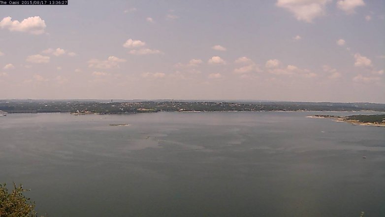 Lake Travis webcam, August 17, 2015 12:45 PM CT