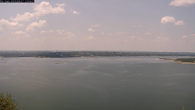 Lake Travis webcam, August 17, 2015 12:50 PM CT
