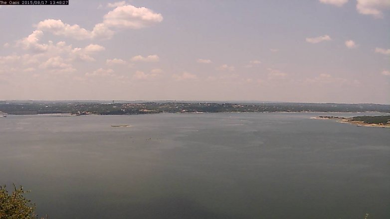 Lake Travis webcam, August 17, 2015 12:55 PM CT