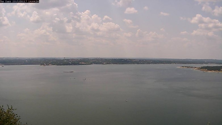 Lake Travis webcam, August 17, 2015 1:50 PM CT