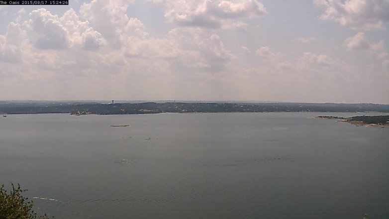 Lake Travis webcam, August 17, 2015 2:30 PM CT