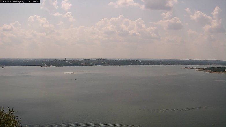 Lake Travis webcam, August 17, 2015 2:45 PM CT
