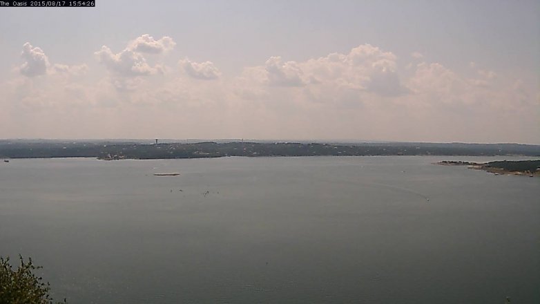 Lake Travis webcam, August 17, 2015 3:00 PM CT