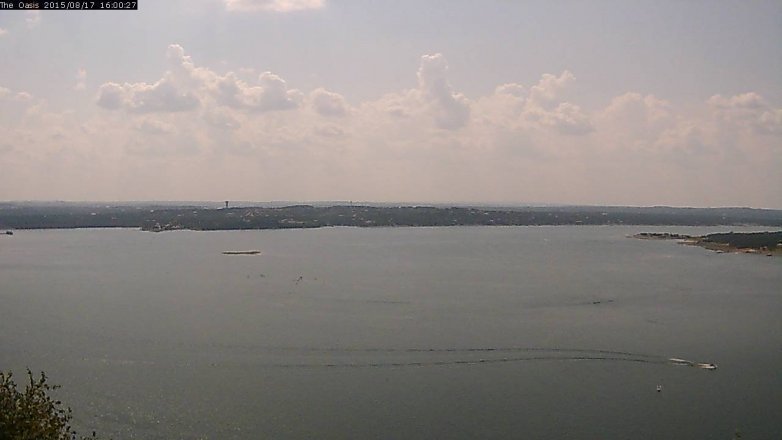 Lake Travis webcam, August 17, 2015 3:05 PM CT