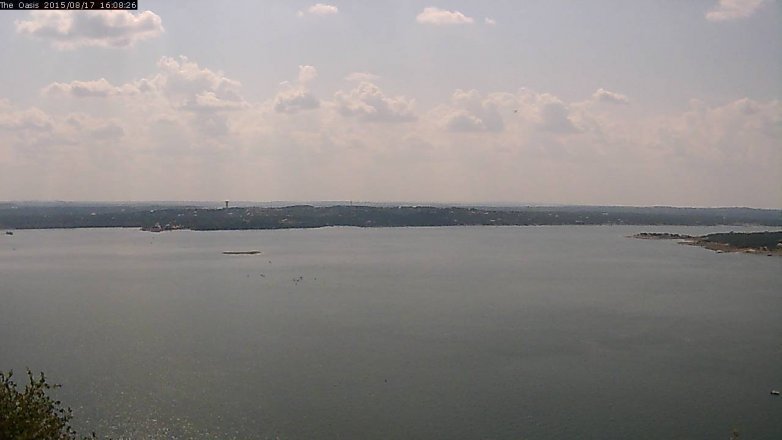 Lake Travis webcam, August 17, 2015 3:15 PM CT