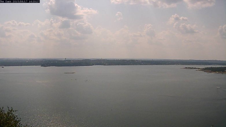 Lake Travis webcam, August 17, 2015 3:25 PM CT