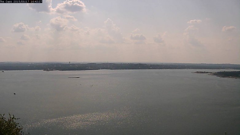 Lake Travis webcam, August 17, 2015 3:50 PM CT