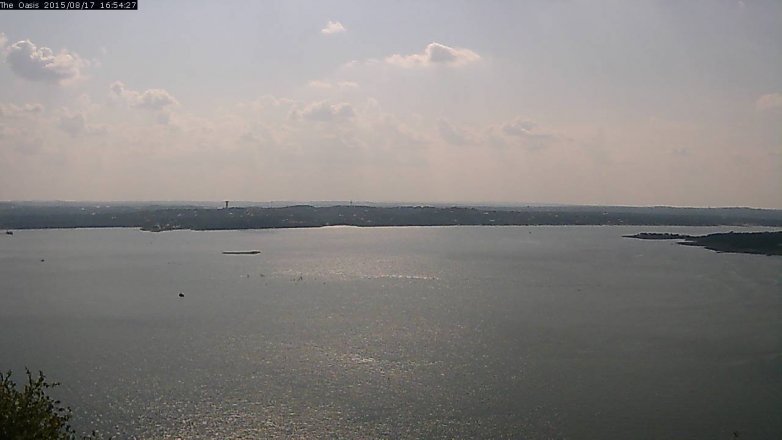 Lake Travis webcam, August 17, 2015 4:00 PM CT