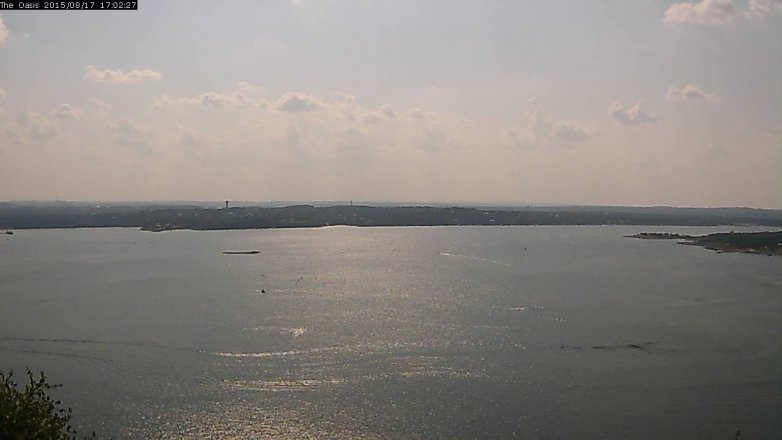 Lake Travis webcam, August 17, 2015 4:10 PM CT