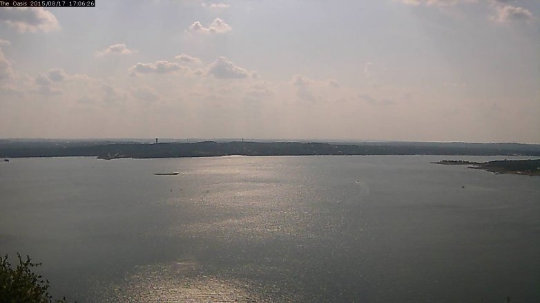 Lake Travis webcam, August 17, 2015 4:15 PM CT