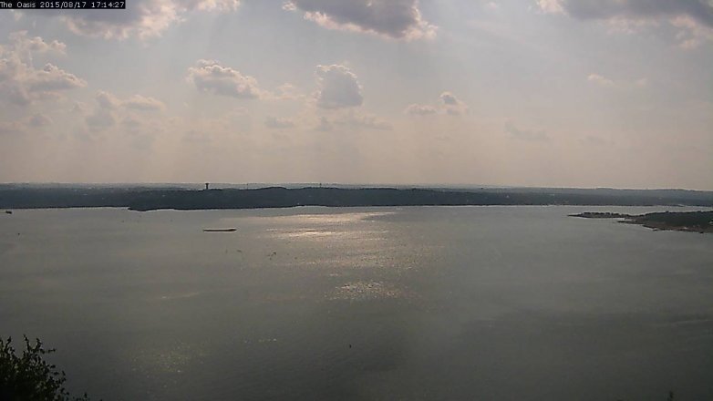 Lake Travis webcam, August 17, 2015 4:20 PM CT