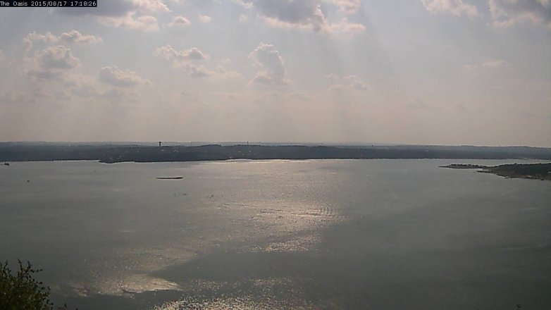 Lake Travis webcam, August 17, 2015 4:25 PM CT