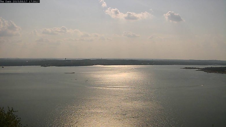 Lake Travis webcam, August 17, 2015 4:45 PM CT