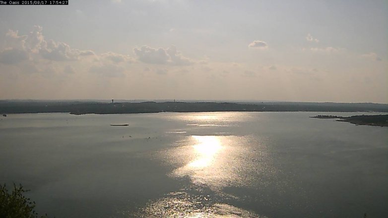 Lake Travis webcam, August 17, 2015 5:00 PM CT