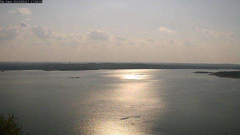 Lake Travis webcam, August 17, 2015 5:05 PM CT