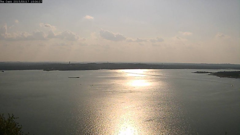 Lake Travis webcam, August 17, 2015 5:10 PM CT