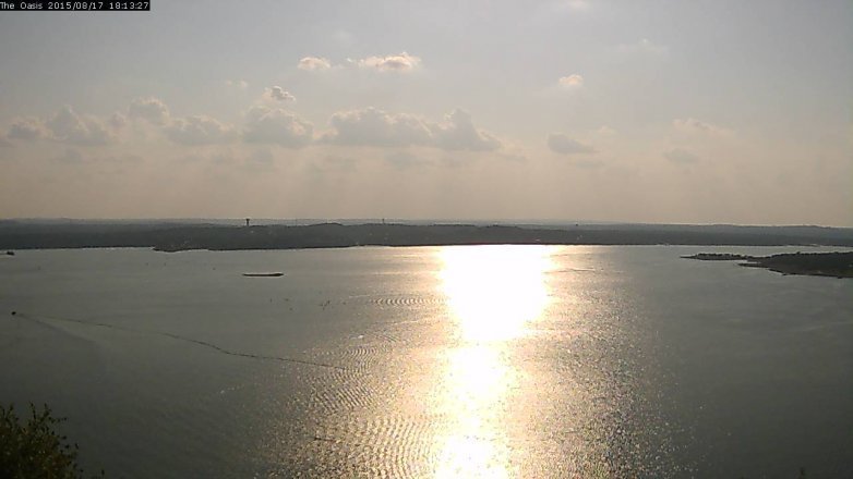 Lake Travis webcam, August 17, 2015 5:20 PM CT