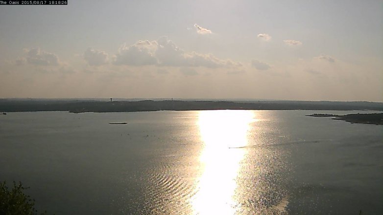 Lake Travis webcam, August 17, 2015 5:25 PM CT