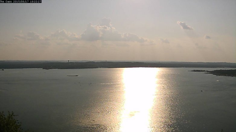 Lake Travis webcam, August 17, 2015 5:30 PM CT