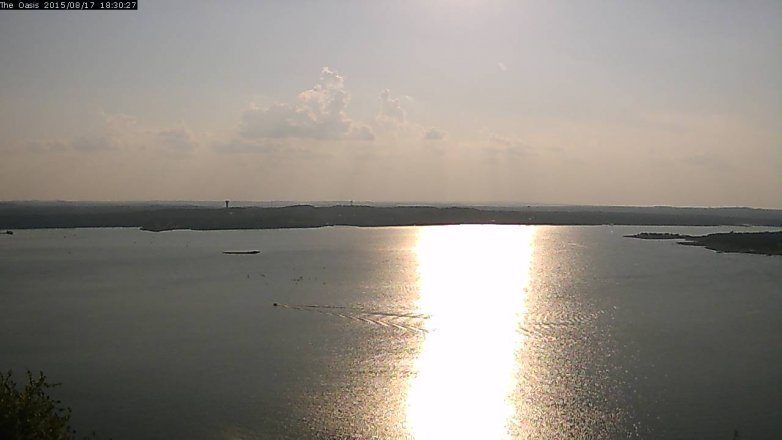 Lake Travis webcam, August 17, 2015 5:35 PM CT