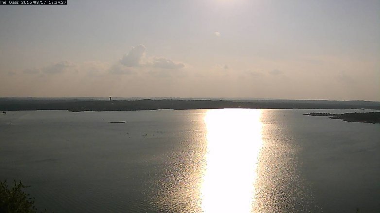 Lake Travis webcam, August 17, 2015 5:40 PM CT