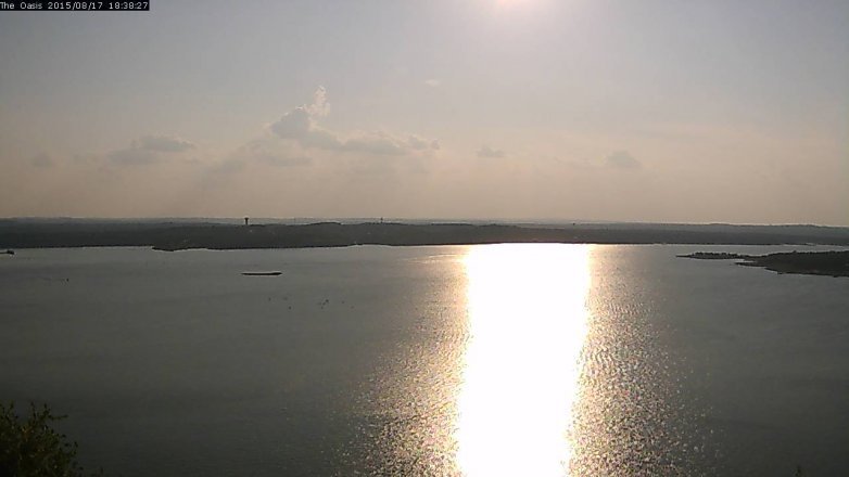 Lake Travis webcam, August 17, 2015 5:45 PM CT