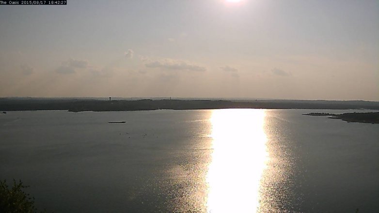 Lake Travis webcam, August 17, 2015 5:50 PM CT