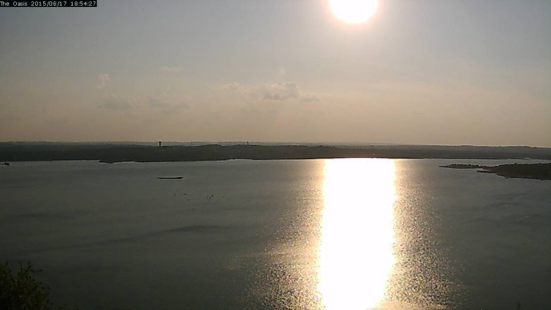 Lake Travis webcam, August 17, 2015 6:00 PM CT