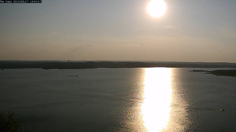 Lake Travis webcam, August 17, 2015 6:10 PM CT