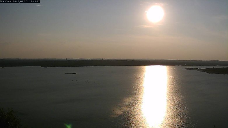 Lake Travis webcam, August 17, 2015 6:20 PM CT