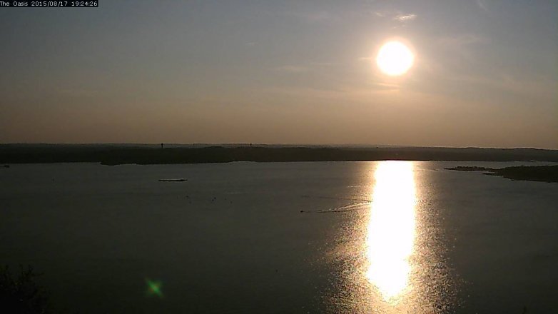 Lake Travis webcam, August 17, 2015 6:30 PM CT