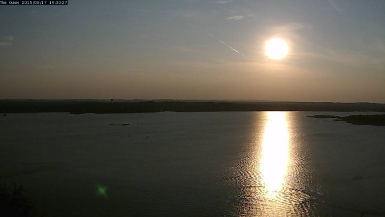 Lake Travis webcam, August 17, 2015 6:35 PM CT