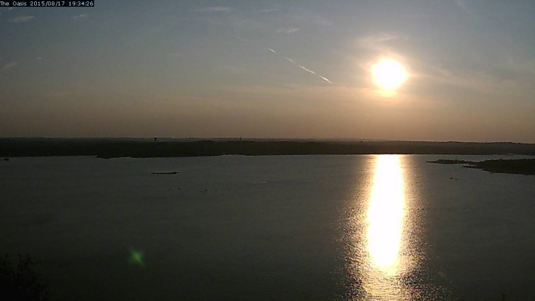 Lake Travis webcam, August 17, 2015 6:40 PM CT