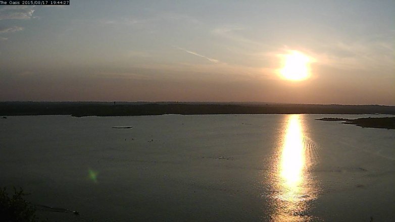 Lake Travis webcam, August 17, 2015 6:50 PM CT