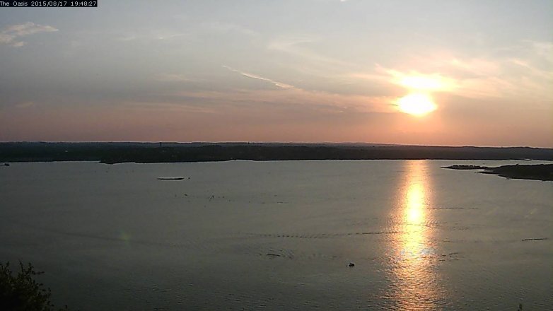 Lake Travis webcam, August 17, 2015 6:55 PM CT